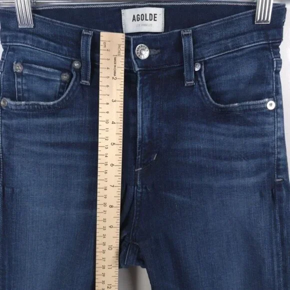 AGOLDE LOS ANGELES SOPHIE CROP Jeans Raw Hem‎ MADE IN USA 🇺🇸 A018-2022 Size 24
